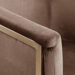 Tierra Velvet Upholstered Dining Chair in Brown