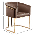 Tierra Velvet Upholstered Dining Chair in Brown