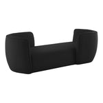 Hilton Boucle Fabric Upholstered Chaise Lounge in Black