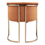 Tierra Velvet Upholstered Dining Chair in Cognac