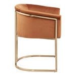 Tierra Velvet Upholstered Dining Chair in Cognac