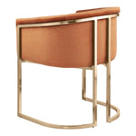 Tierra Velvet Upholstered Dining Chair in Cognac