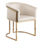 Tierra Velvet Upholstered Dining Chair in Cream