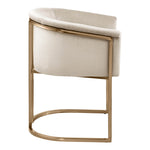 Tierra Velvet Upholstered Dining Chair in Cream