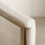 Tierra Velvet Upholstered Dining Chair in Cream