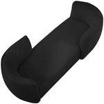 Hilton Boucle Fabric Upholstered Chaise Lounge in Black
