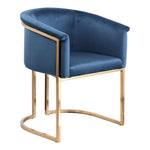 Tierra Velvet Upholstered Dining Chair in Navy