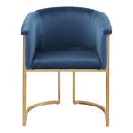 Tierra Velvet Upholstered Dining Chair in Navy