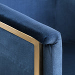 Tierra Velvet Upholstered Dining Chair in Navy