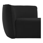 Hilton Boucle Fabric Upholstered Chaise Lounge in Black