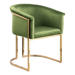 Tierra Velvet Upholstered Dining Chair in Olive