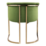 Tierra Velvet Upholstered Dining Chair in Olive