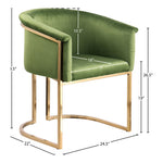Tierra Velvet Upholstered Dining Chair in Olive
