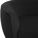 Hilton Boucle Fabric Upholstered Chaise Lounge in Black