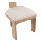 Timbra Linen Textured Fabric Upholstered Dining Chair in Beige
