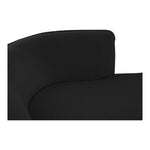 Hilton Boucle Fabric Upholstered Chaise Lounge in Black