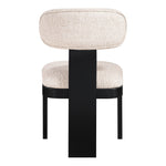 Timbra Linen Textured Fabric Upholstered Dining Chair in Beige