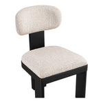 Timbra Linen Textured Fabric Upholstered Dining Chair in Beige