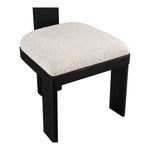 Timbra Linen Textured Fabric Upholstered Dining Chair in Beige