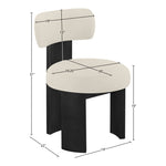 Atelier Vegan Leather Upholstered Dining Chair in Taupe
