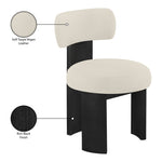 Atelier Vegan Leather Upholstered Dining Chair in Taupe