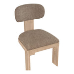 Timbra Linen Textured Fabric Upholstered Dining Chair in Brown