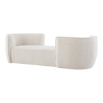 Hilton Boucle Fabric Upholstered Chaise Lounge in Cream