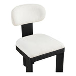 Timbra Linen Textured Fabric Upholstered Dining Chair in Cream