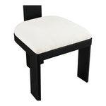Timbra Linen Textured Fabric Upholstered Dining Chair in Cream