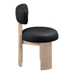 Atelier Vegan Leather Upholstered Dining Chair in Black