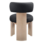 Atelier Vegan Leather Upholstered Dining Chair in Black