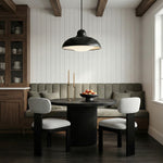 Timbra Linen Textured Fabric Upholstered Dining Chair in Grey