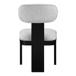 Timbra Linen Textured Fabric Upholstered Dining Chair in Grey