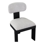 Timbra Linen Textured Fabric Upholstered Dining Chair in Grey