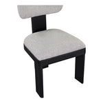 Timbra Linen Textured Fabric Upholstered Dining Chair in Grey