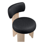 Atelier Vegan Leather Upholstered Dining Chair in Black