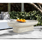 Tivoli Travertine Finish Concrete Indoor / Outdoor Coffee Table in Natural