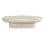 Tivoli Travertine Finish Concrete Indoor / Outdoor Coffee Table in Natural