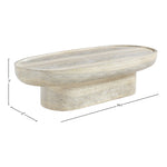Tivoli Travertine Finish Concrete Indoor / Outdoor Coffee Table in Natural