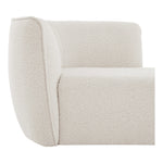 Hilton Boucle Fabric Upholstered Chaise Lounge in Cream