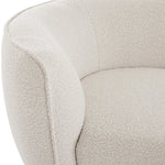 Hilton Boucle Fabric Upholstered Chaise Lounge in Cream