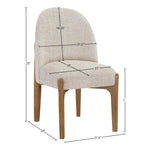 Torino Fabric Upholstered Dining Chair in Beige