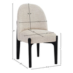 Torino Fabric Upholstered Dining Chair in Beige