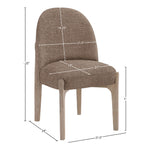 Torino Fabric Upholstered Dining Chair in Brown