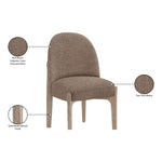 Torino Fabric Upholstered Dining Chair in Brown