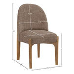 Torino Fabric Upholstered Dining Chair in Brown