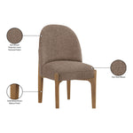 Torino Fabric Upholstered Dining Chair in Brown