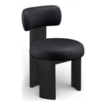 Atelier Vegan Leather Upholstered Dining Chair in Black