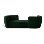Hilton Boucle Fabric Upholstered Chaise Lounge in Green