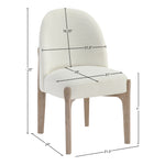 Torino Fabric Upholstered Dining Chair in Cream